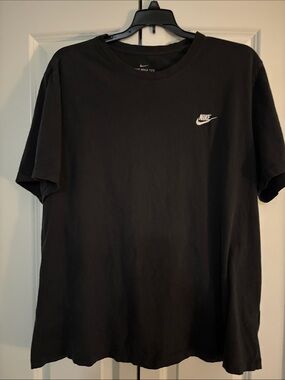 Nike Black Short-Sleeve Tee with White Swoosh